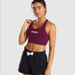 Gymshark Ark Sports bra in Dark Ruby